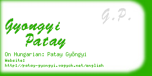 gyongyi patay business card